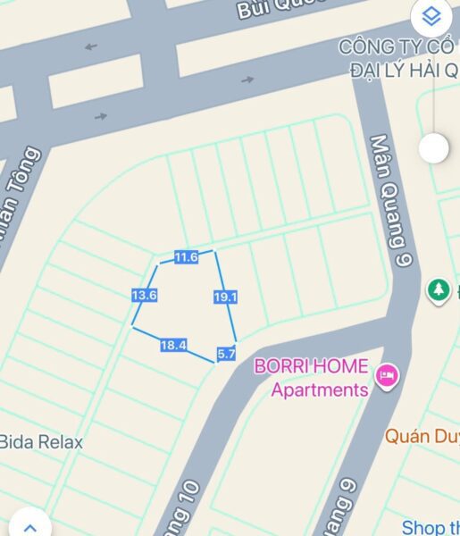 Đất mặt tiền Mân Quang 10, 300mv,15ty9