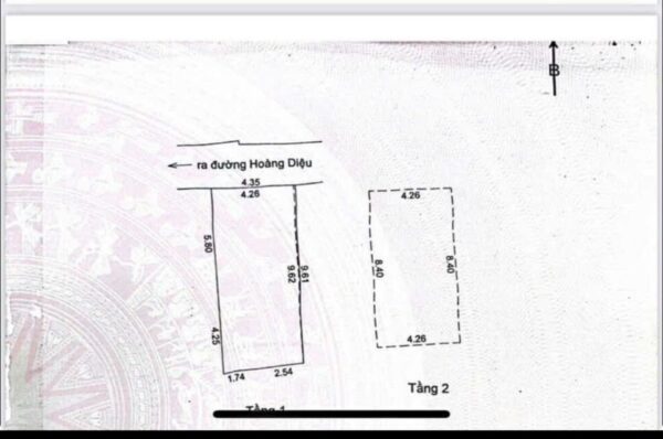 Nhà 2 tầng kiệt Hoàng diệu 3980