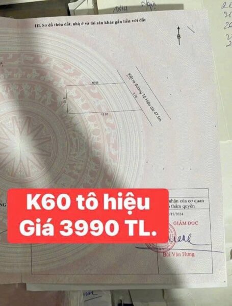 Đất kiệt ô tô Tô Hiệu 60mv 3990