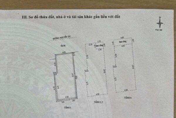 Nhà 4 tầng mặt tiền Nguyễn Du 10500