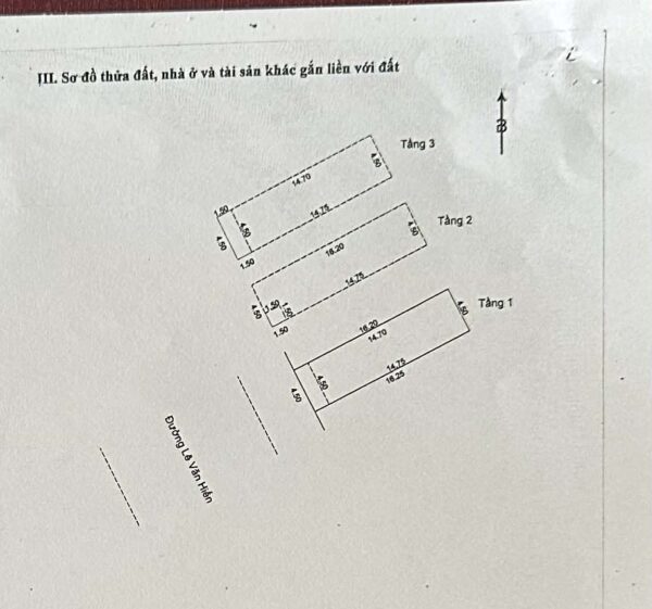 Nhà 3 tầng mặt tiền Lê Văn Hiến 11ty