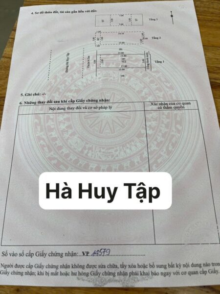 Nhà 3 tầng mặt tiền Hà Huy Tập 13ty9