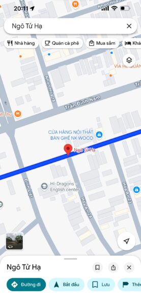 Đất mặt tiền Ngô Tử Hạ, 100mv, 5150
