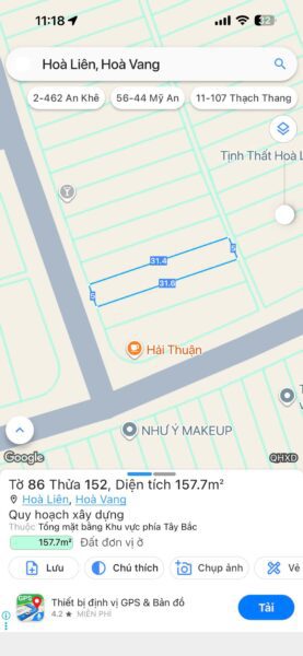 Đất mặt tiền Hoà Liên 3, 157mv, 2950