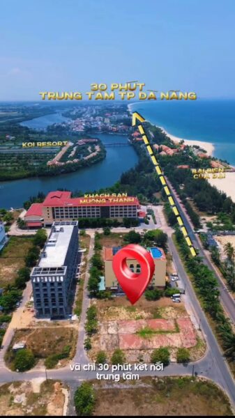 Đất mặt tiền Âu Cơ, Hội An, 970mv, 77ty