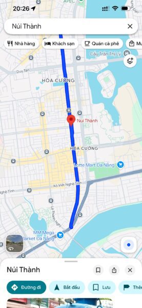 Đất mặt tiền Núi Thành 118mv, 14ty5