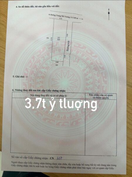 Đất 2 mặt kiệt Trưng Nữ Vương 56mv, 3700