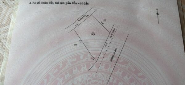 Đất mặt tiền Lê Bôi, 167mv, 25ty8