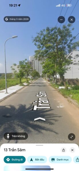 Đất mặt tiền Trần Sâm 180mv, 13ty2