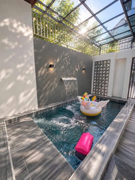 Cho thuê nhà 4.5tang mặt tiền Bàu Mạc 38tr