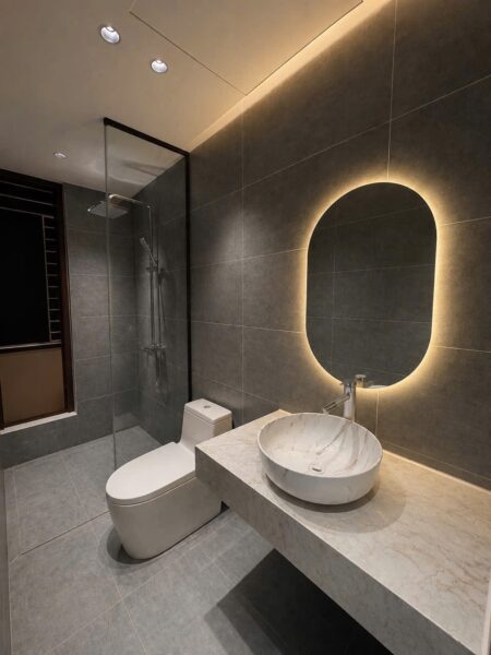 Cho thuê nhà 4.5tang mặt tiền Bàu Mạc 38tr