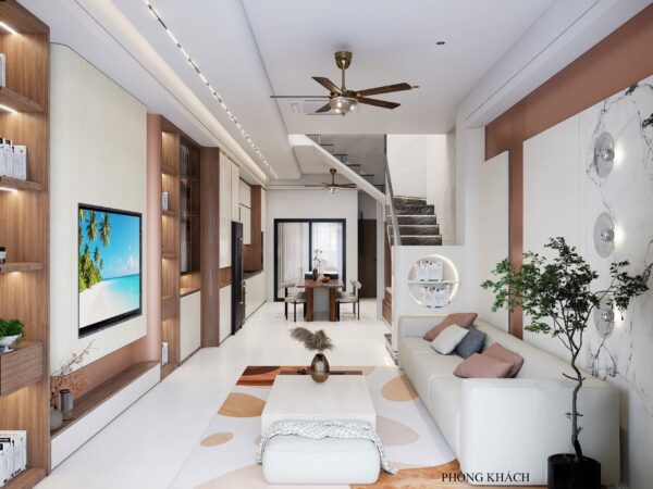 Cho thuê nhà 2 tầng mặt tiền Phạm Văn Bạch 36tr