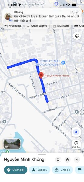 Nhà trọ mặt tiền Nguyễn Minh Không 128mv, 4650